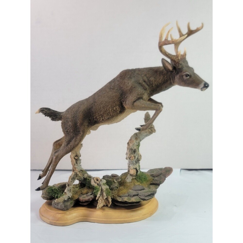 Simpkins Whitetail Buck Deer Figurine Leaping Wildlife Sculpture 13" Repaire - Picture 8 of 16
